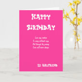 Ex vriendin verjaardagskaarten kaart (Gele Bloem)