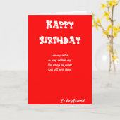 Ex vriendje verjaardagskaarten kaart (Gele Bloem)