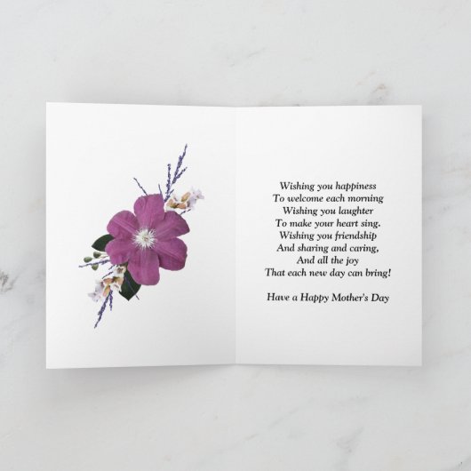 Ex-vrouw, een foto Moederdag kaart (Binnen)