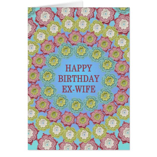 Ex Vrouw Verjaardag Haakbloemen (Voorkant)