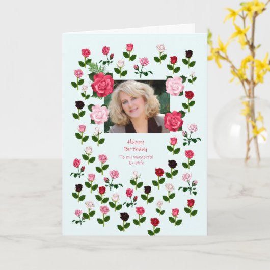 Ex-vrouw, Verjaardag, Rozen Kaart (Gele Bloem)