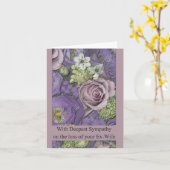 Ex-vrouw verlies Roos sympathie kaart (Gele Bloem)