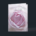 Ex-wife, Birthday Card with a pink rose Kaart<br><div class="desc">A delicate pale pink rose in close up. Bij gorgeous Birthday card that you can customize to convey your own sentimenten.</div>