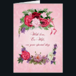 Ex Wife Birthday Prachtige Rozen<br><div class="desc">Deze verjaardagskaart voor een ex-vrouw heeft mooie rozen in volle bloei. De roze achtergrond heeft bleke roze rozen die doorzien. Een prachtige,  traditionele verjaardagskaart die echt vreugde zal geven.</div>