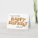 Ex-Wife, een Birthday-kaart voor een koekjesminnaa Kaart<br><div class="desc">Een leuke verjaardagskaart voor degene die van koekjes houdt en de zoete dingen in het leven. Brieven van koekjes maken de woorden Happy Birthday. Inside is een koekje met een beet ervan en een grappig vers.</div>