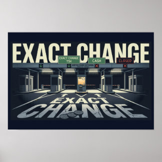 Exact Change Retro Night Drive 18x12 Poster | Nach