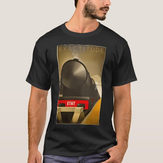 Exactitude Vintage Travel Poster T-shirt (Voorkant)