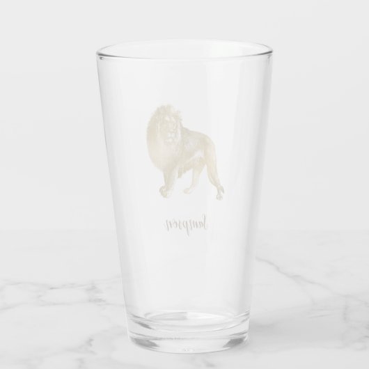 Exalted Lion Modern en Trendy Glas (Achterkant)