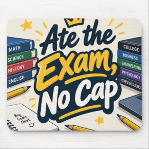 Exam gehaald, geen grap  muismat