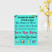 Examen 2020 GCSE A-niveau felicitaties kaart (Gele Bloem)