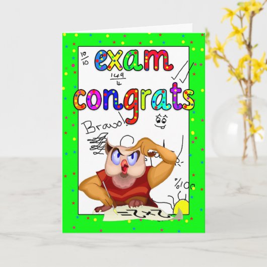 Examen Gefeliciteerd Kaart - examen (Gele Bloem)