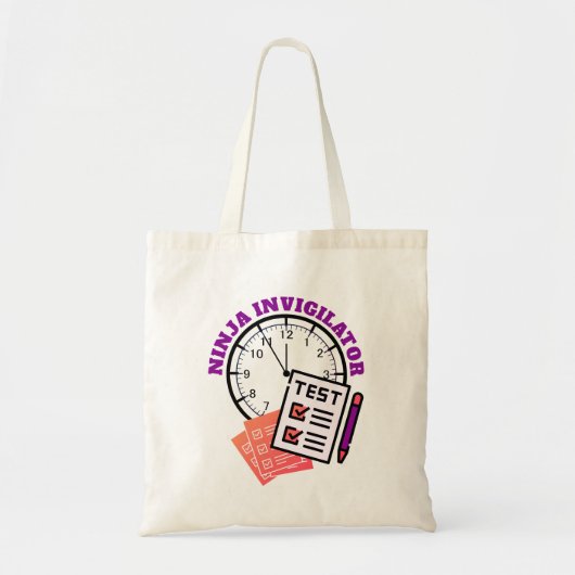 Examen officier NINJA INVIGILATOR-leraar Tote Bag (Voorkant)
