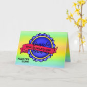 Examen Pass Banner Prestatie Gefeliciteerd Kaart (Gele Bloem)