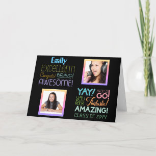 Examen Succes FOTOCOLLAGE Gefeliciteerd Kaart