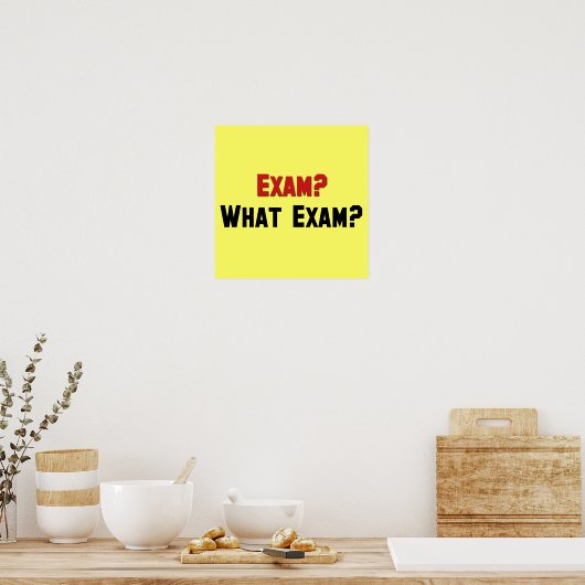 Examen? Welk examen? Poster (Keuken)