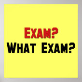 Examen? Welk examen? Poster (Voorkant)