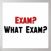 Examen? Welk examen? Poster (Voorkant)