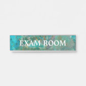Examenzaal Blauwe Minerale Steen Deurbordje (Voorkant)