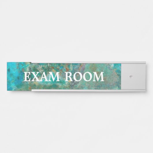 Examenzaal Blauwe Minerale Steen Deurbordje (Voorkant)
