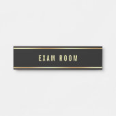 Examenzaal Zwart Goud  Tekst Sjabloon Deurbordje (Voorkant)