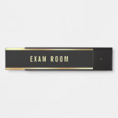 Examenzaal Zwart Goud  Tekst Sjabloon Deurbordje (Voorkant)