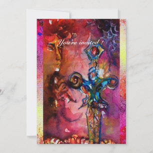 EXCALIBUR 1, helder rood, roze paars Kaart