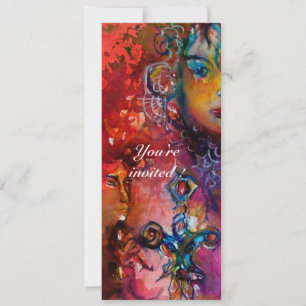 EXCALIBUR 1, helder rood, roze paars Kaart