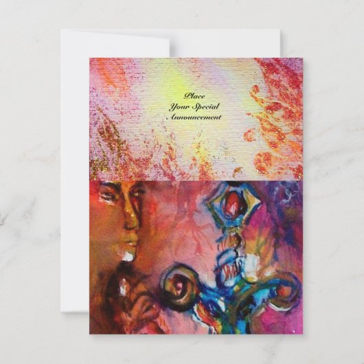 EXCALIBUR 1, helderrood, roze paars Kaart (Achterkant)