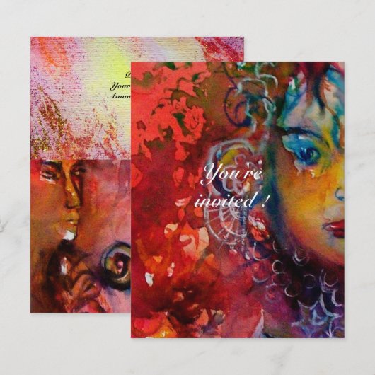 EXCALIBUR 1, helderrood, roze paars Kaart (Voorkant / Achterkant)