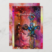 EXCALIBUR 2, helder rood, roze paars Kaart (Voorkant / Achterkant)