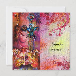 EXCALIBUR 3, helder rood, roze paars Kaart