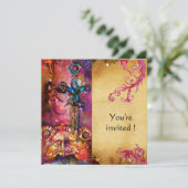 EXCALIBUR 3 , helder rood, roze paars perkament Kaart (Staand voorkant)