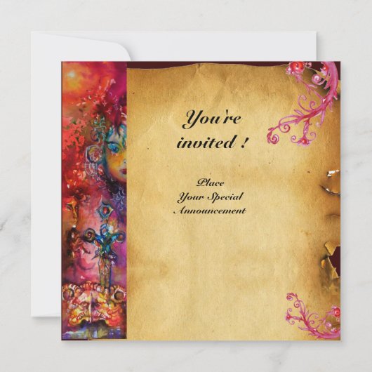 EXCALIBUR 3 , helderrood ,roze paars Kaart (Achterkant)