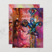 EXCALIBUR 4, helderrood, roze paars Kaart (Voorkant / Achterkant)