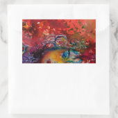 EXCALIBUR-dame van het meer, Rode Fantasy Rechthoekige Sticker (Tas)