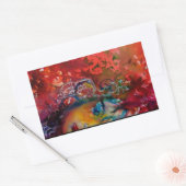 EXCALIBUR-dame van het meer, Rode Fantasy Rechthoekige Sticker (Envelop)