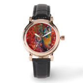 EXCALIBUR, Dame van Zwaardrode Fantasy Horloge (Voorkant)