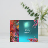 EXCALIBUR edelsteen helder rood, roze blauw oranje Kaart (Staand voorkant)