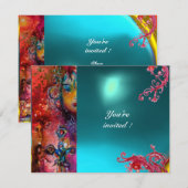 EXCALIBUR edelsteen helder rood, roze blauw oranje Kaart (Voorkant / Achterkant)