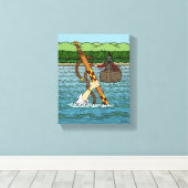 Excalibur en Arthur Canvas Afdruk (Insitu (Houten vloer))