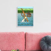 Excalibur en Arthur Canvas Afdruk (Insitu (Woonkamer))