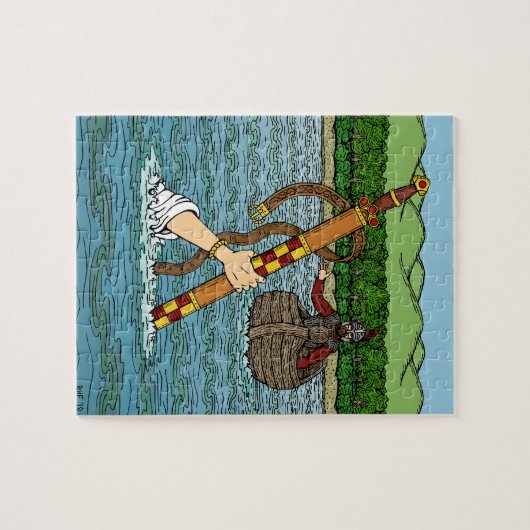 Excalibur en Arthur Legpuzzel (Horizontaal)