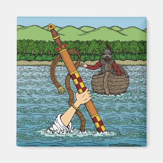 Excalibur en Arthur Magneet (Voorkant)