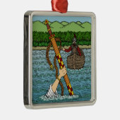 Excalibur en Arthur Metalen Ornament (Rechts)