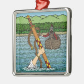 Excalibur en Arthur Metalen Ornament (Links)