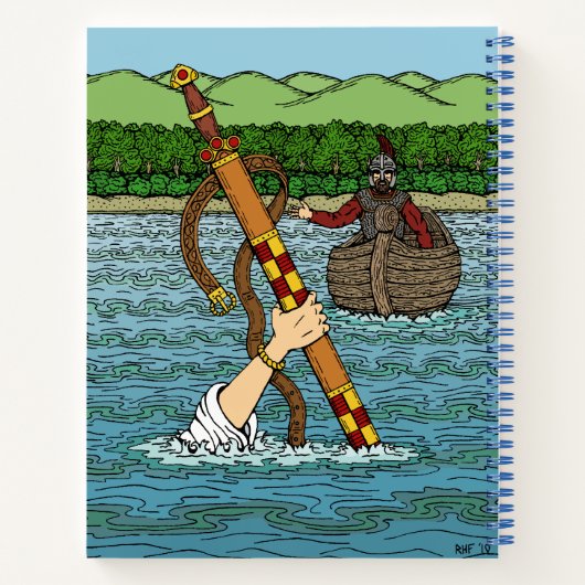 Excalibur en Arthur Notitieboek (Achterkant)