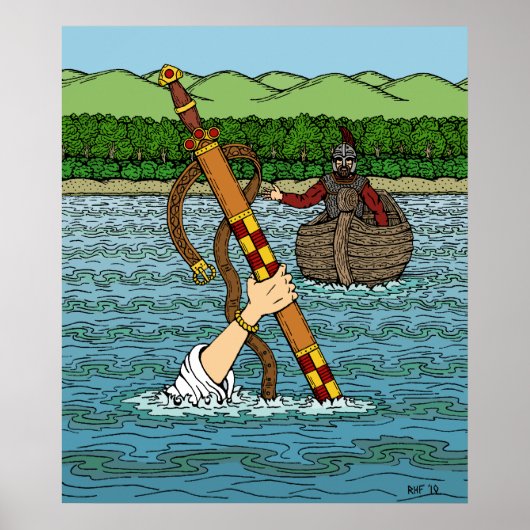 Excalibur en Arthur Poster (Voorkant)