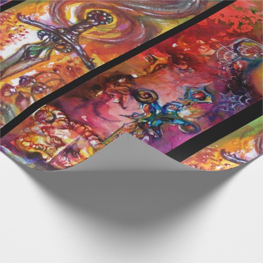 EXCALIBUR EN DURENDALE Waterverf van Magische Zwaa Cadeaupapier (Hoek)