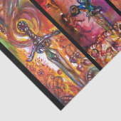 EXCALIBUR EN DURENDALE Waterverf van Magische Zwaa Tissuepapier (Detail)