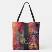 EXCALIBUR EPIC SWORD; Red Yellow Fantasy Monogram Tote Bag (Achterkant)